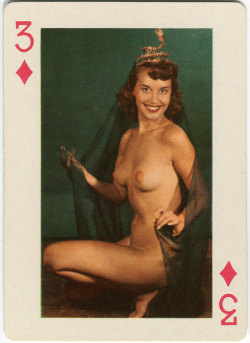 Venus The Body (Aka. Jean Smyle) Poses As The &Amp;Ldquo;3 Of Diamonds&Amp;Rdquo;
