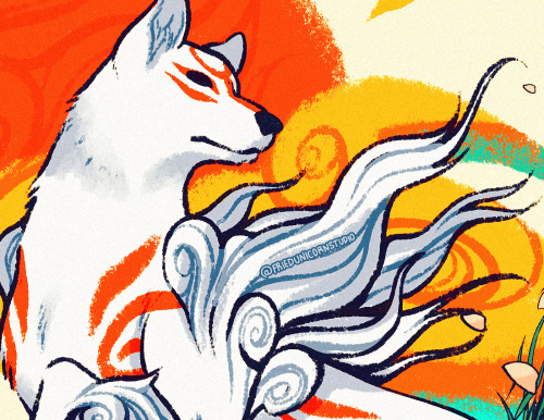 friedunicornstudio:Hope everyone’s hanging in there! Here’s some new Okami fanart from us to you.May