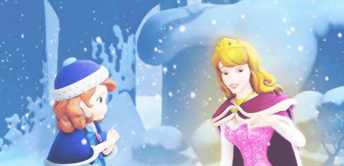 disneyismyescape:  Disney Princesses with Sofia The First (and Amber in Rapunzel’s