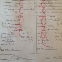 My measurements and results from 24 day challenge