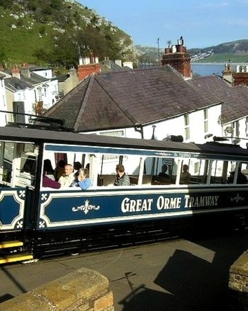 Great Orme Tramway In Llandudno, North Wales