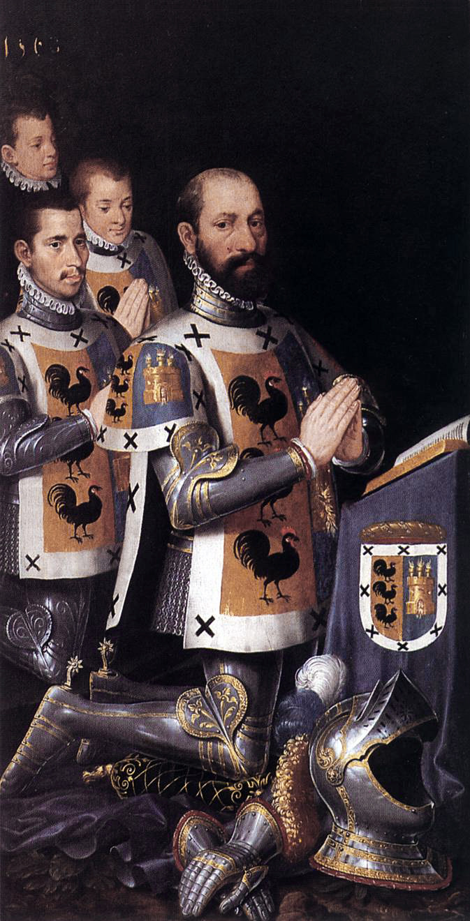 Pieter Pourbus - Jan Lopez Gallo and his three sons (1568).