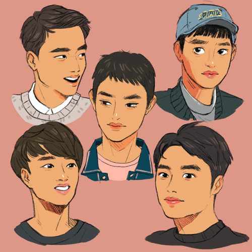 o/ hey! some EXO face study sketches i did way earlier this month.. january has been tough as i&