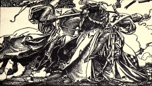 cair–paravel: Howard Pyle, page decorations for The Story of King Arthur and His Knights (1903).