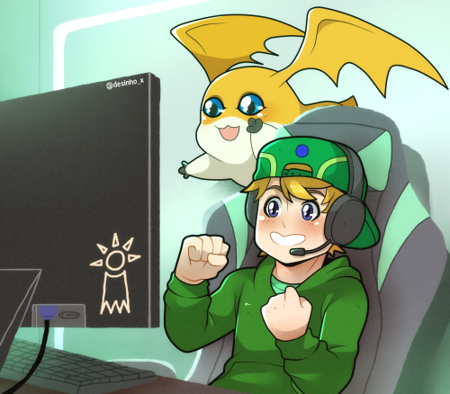 studiompup: Takeru and Patamon  Continuing the series of Digimon Adventure character illustrati