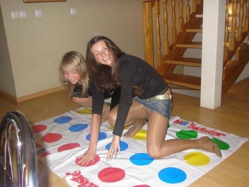 Twister and pantyhose, made for each other!