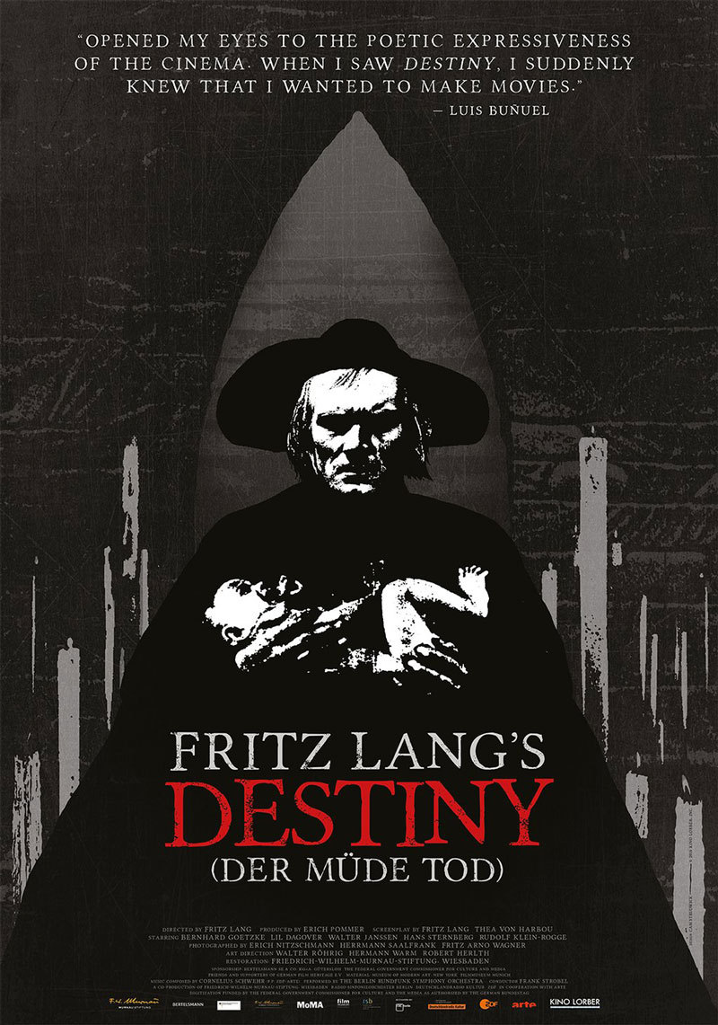 2016 re-release poster for DESTINY (Fritz Lang, Germany, 1921)
Designer: Cam Strudwick
Poster source: Kino Lorber