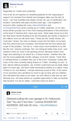 grungebook:  Alice in Chains’ William DuVall clarifies his recent #AliveWhileBlack tweet. 