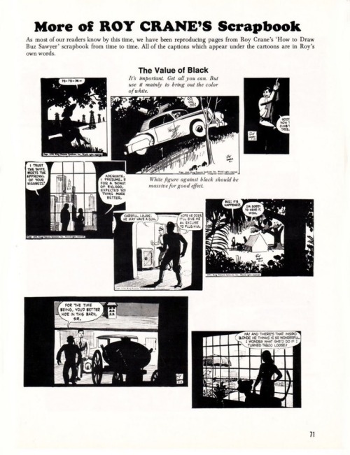 talesfromweirdland:From Roy Crane’s “scrapbook”: a handout on how to draw comics.