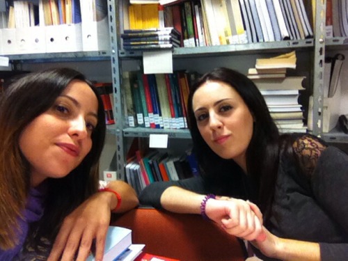 With my friend Dámaris at Cepoat (Near Eastern and Late Antiquity Center of Studies), she wor