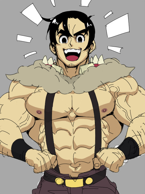 Beowulf From Skullgirls. Coloured, Plus An Alternative Without The Shirt. :3