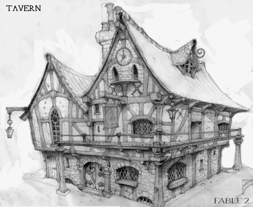 ohh-youfakaa:I enjoy fable concept art, but lord I want my house to look EXACTLY like this.