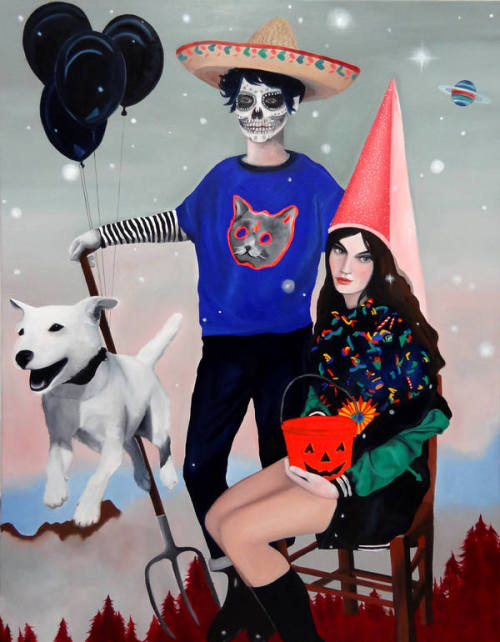 Death, ghosts and surrealism in Super Future Kid’s paintings.