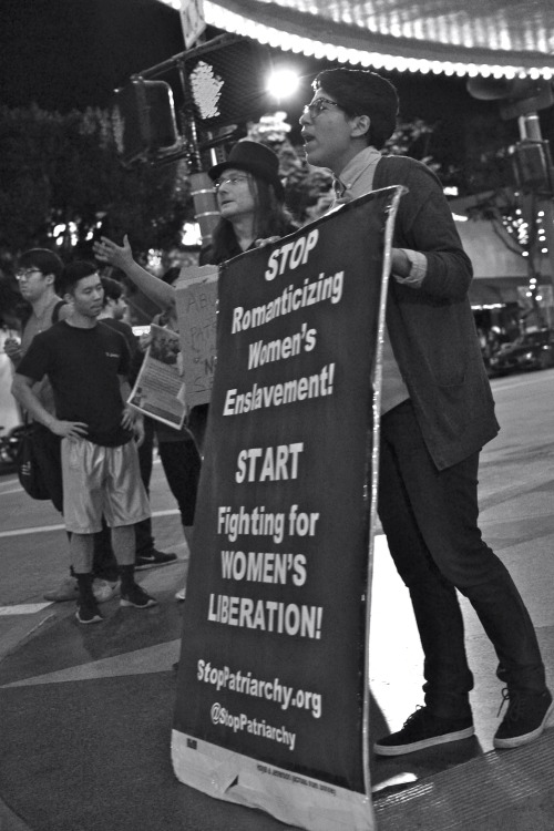 2003rapvideo:  stoppatriarchy:Protesters join #StopPatriarchy in #LosAngeles to say #Fuck50Shades of Grey! More protests tonight in #LA, #Seattle, #NYC, and #Oakland.http://www.stoppatriarchy.org/50-shades-fuck-that.html  Holy fucking shit I need to go