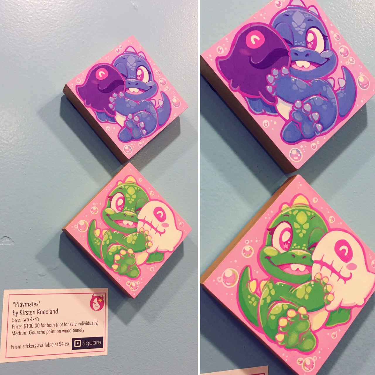 kirstendoodles:  Pictures from the 8-Bit show at Rose City Pizza that opened tonight!