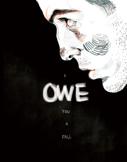 nightgownyi:BBC sherlock 2 James moriarty ———————————————————————— “I owe you Fall.” (+ http://lestrade.tumblr.com/post/36398414371 ↑It give me inspire:-)♥)