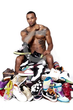 I would LOVE to be under this pile of shoes.. .. .. .. ..AND Him!!!