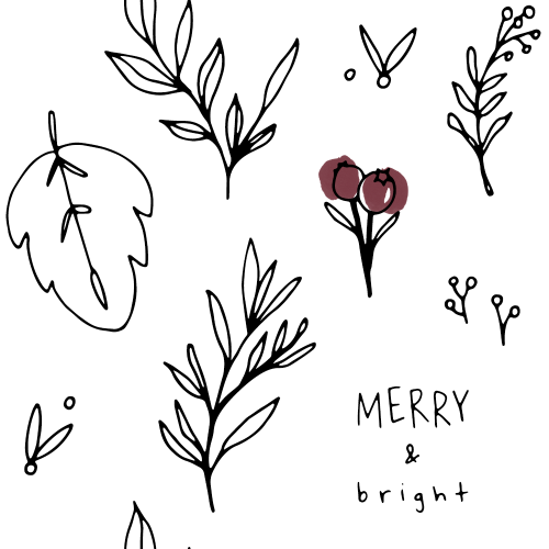 Holiday patternsLeaves &amp; Twigs font collectionGet it on kitchenware, stationery, bags and wr