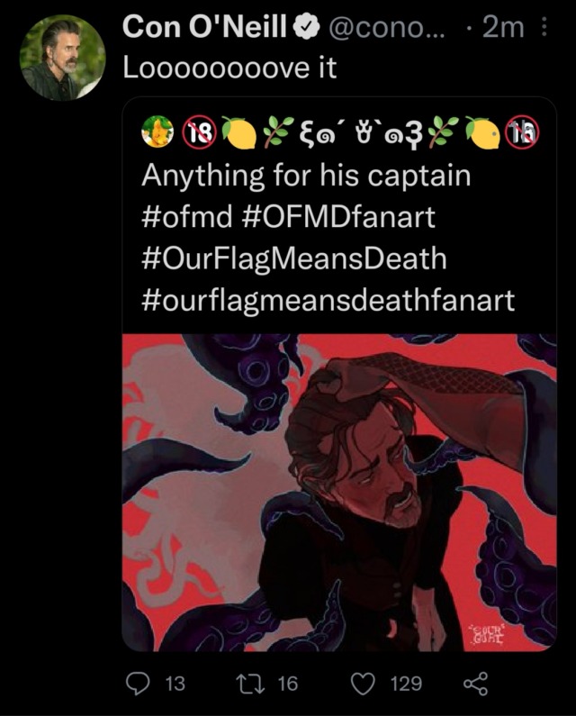 screenshot of con o'neill retweeting izzy hands tentacle porn