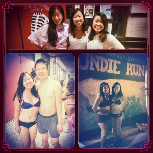 Great run with great people &lt;3 Last undie run thanks to Students Against Sweatshops!! Pizza funde