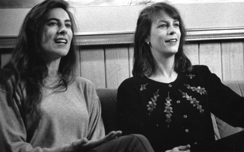#throwback thursday:Director Kathryn Bigelow and actor Jamie Lee Curtis attend the 1990 Sundance Fil