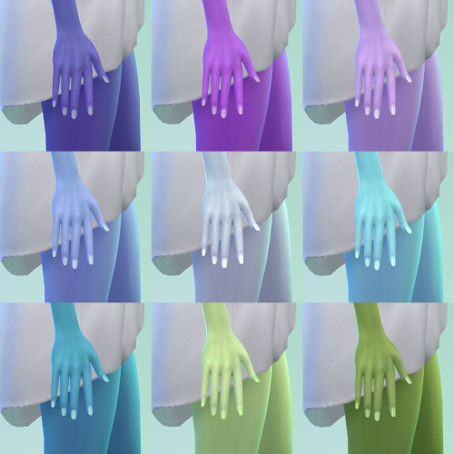 zoequwucc: I was sad I didn’t have “nude” nail options for my alien sims, so I mad