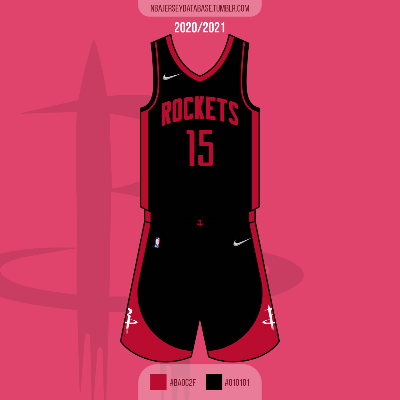 NBA Jersey Database, Houston Rockets City Jersey 2021-2022