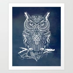 artagainstsociety:  Warrior Owl Nightby Rachel