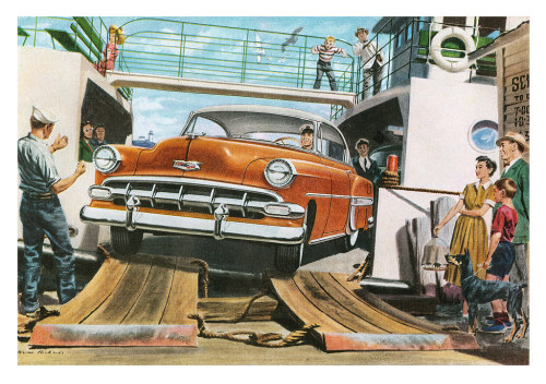 notpulpcovers:  Detail from a 1954 Chevrolet advertisement https://flic.kr/p/2kZDM53