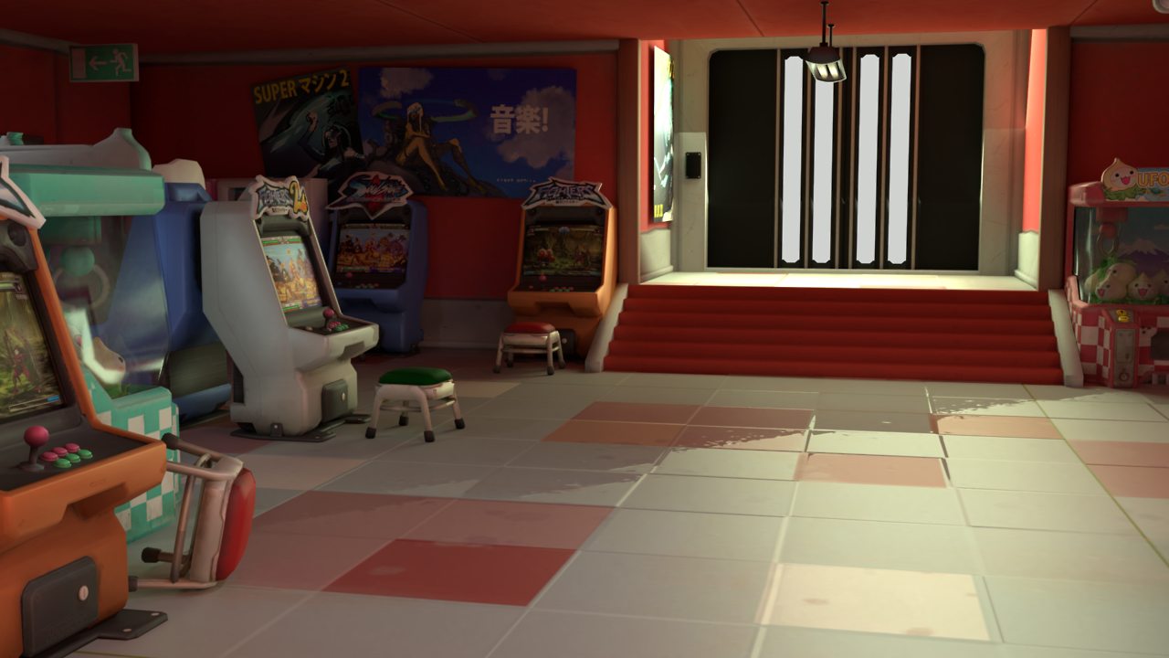 Model release: Hanamura arcadeA port of the SFM building made by Speeder99123Includes:building