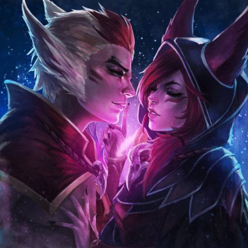 Xayah/Rakan by MonoriRogue