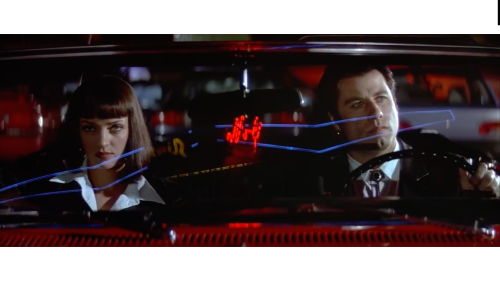 greystripesphoto:  Pulp Fiction // 1994Written and Directed by Quentin TarantinoStory by Quentin Tarantino and Roger AvaryStarring John Travolta, Samuel L. Jackson, Uma Thurman, Bruce Willis, Tim Roth, and Christopher WalkenPulp Fiction is one of Quentin