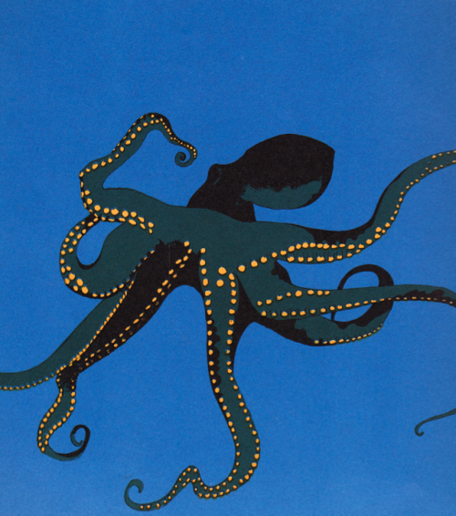 Milton Glaser, illustration for the book Cats and Bats and Things with Wings, poems by Conrad Aiken,