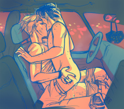 Notsaviforwork:  Uncomfortable Car Sex. \( @ V @ ;;)/ I Bet Your Legs Hurt..huh Marco? 