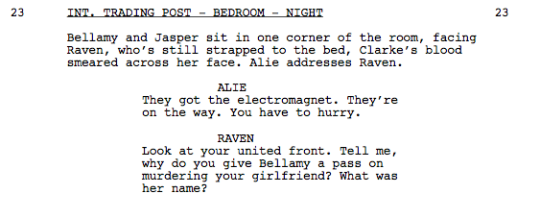 Hey, guys!I know this is a day late, but we really appreciate you guys watching the story unfold with us. As always, to thank you, here’s an excerpt from last night’s script, written by Kim Shumway.