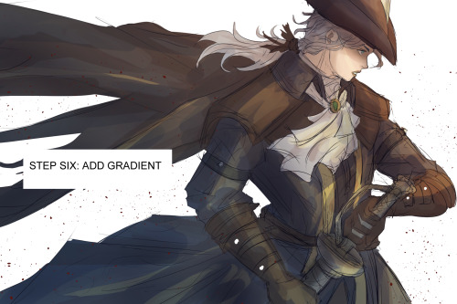 fell-hound: Mini art tutorial on how I drew the Lady Maria piece! *EDIT: I screwed up the order orig