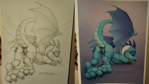 ecmajor:  Selling these three originals!  Ember (Original graphite piece plus a bonus print with all the tiny details in vivid colour!) - going to take offers for her. 48 hours from now (Friday at 10pm EST) highest offer will win. Offers for Ember+Print