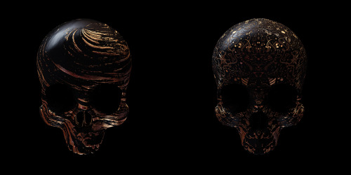 irakalan:GOLDEN SKULLSHope you like skulls… by Art Director and Creative 3D Designer BILLY BOGIATZOG