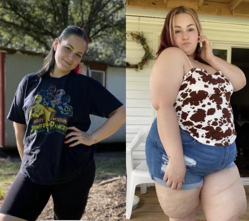 ssbbwchan:    NannyNarwhal on RedditA feedee success story: 140 lbs gained in just 2 years! And she wants to gain at least 80 more!