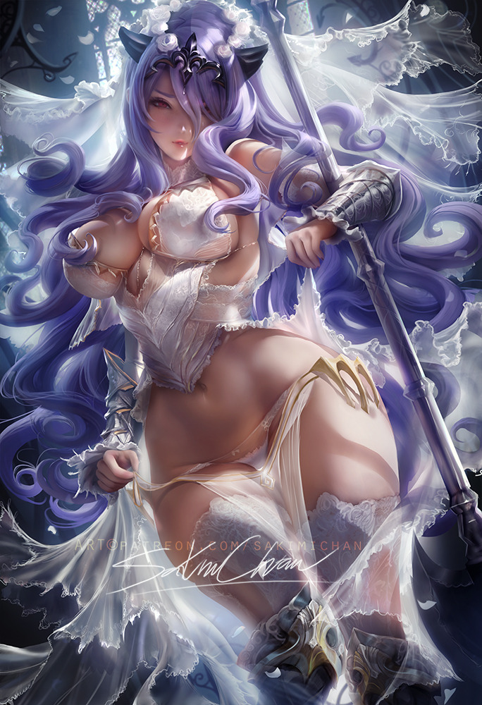 sakimichan: My take on Bridle armor pinup of Camilla from FireEmblem ♥ love  painting