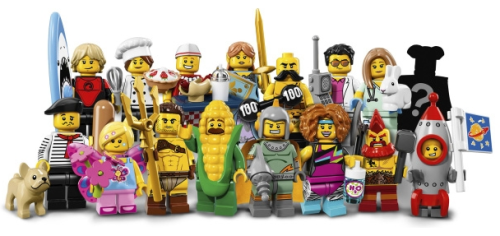 LEGO Collectible Minifigures Series 17 (71018) – All CharactersProfessional SurferCircus Strong ManG