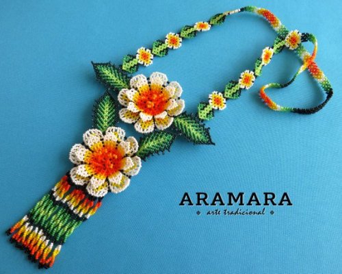 necklace, Aramara (Huichol)