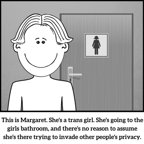 sexedplus:Bathrooms should be a safe and comfortable place for all. Don’t harass or attacks trans or