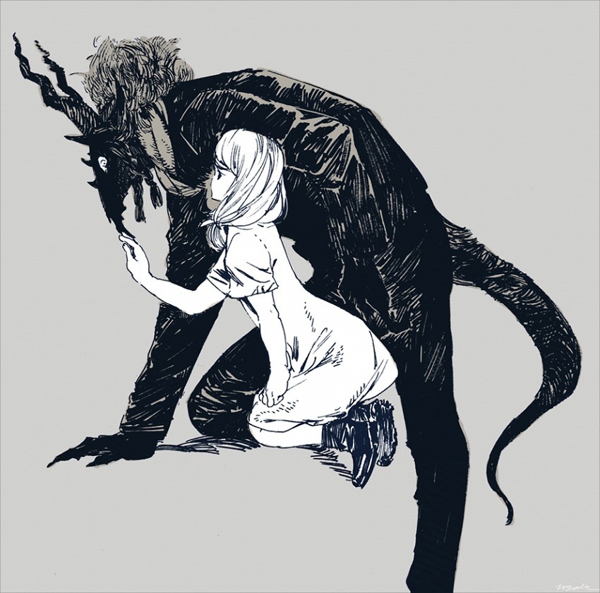 xxholding-on-by-a-threadxx:  • he has horns and scares little children but you