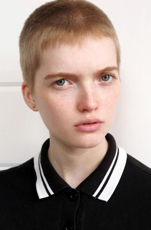 Dramatic new look for British model Ruth Bell. Loving the bleached buzzcut.