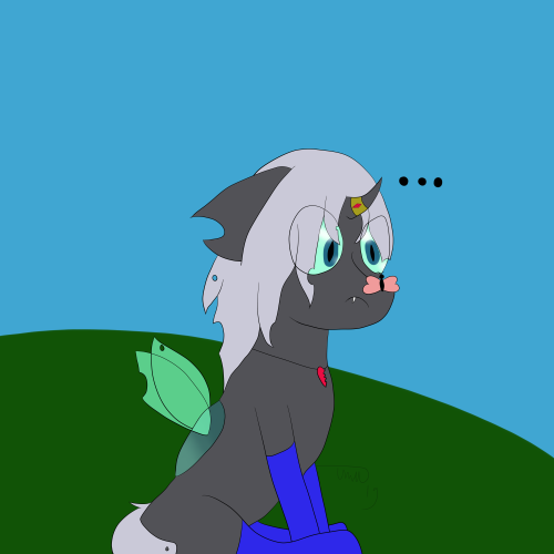 askivythechangeling:Ivy #2That’s cute, she doesn’t know how to react to the butterfly =3  …xD! That’s one freaked out looking cute lil’ changeling x3