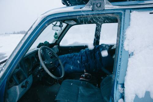 forrestmankins: First night on the Alaska Hwy in early April. Got caught in a whiteout and spent the