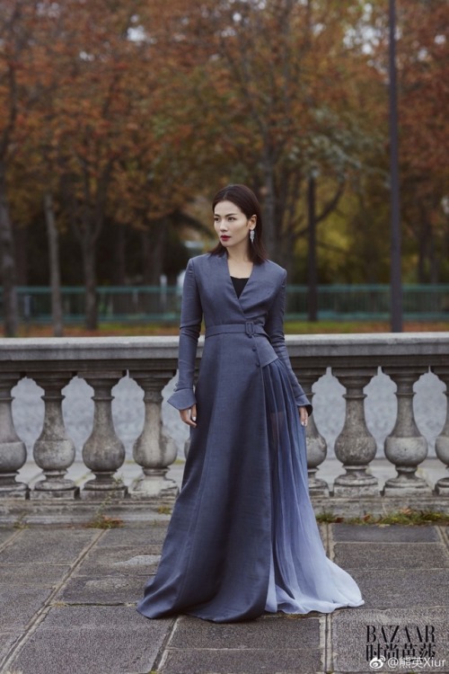 Celebrities in hanfu-inspired dresses from Heaven Gaia