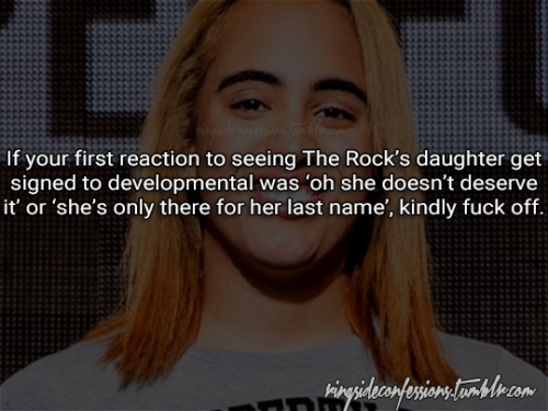 ringsideconfessions:“If your first reaction to seeing The Rock’s daughter get signed to 