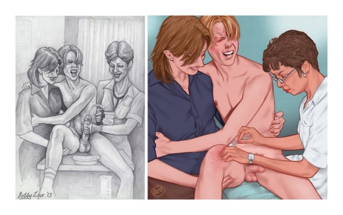 eroticartrainbow: agracier    said:a comparison between illustrations by Barb O&rsquo
